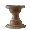 Large Rustic Wood Candle Holder Decor, Brown Candle Pillar Holder