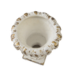 Vintage White Garden Planter Urns 18 Inches Tall, Handmade Antique