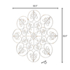 Vintage Wrought Iron Wall Decor 32.5 Inches, Distressed White