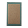 29x18 Fabric Bulletin Board, Distressed Green Wood Framed