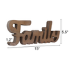 Farmhouse Family Sign for Shelf Living Room, 15 inches