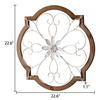 Vintage Wrought Iron Wall Decor 22", Distressed White