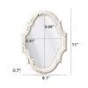  Distressed White Small Vintage Oval Mirrors for Wall Decor 11 inch