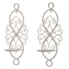 Wall Candle Holders Set of 2, Metal Scroll White Wall Candle Sconces