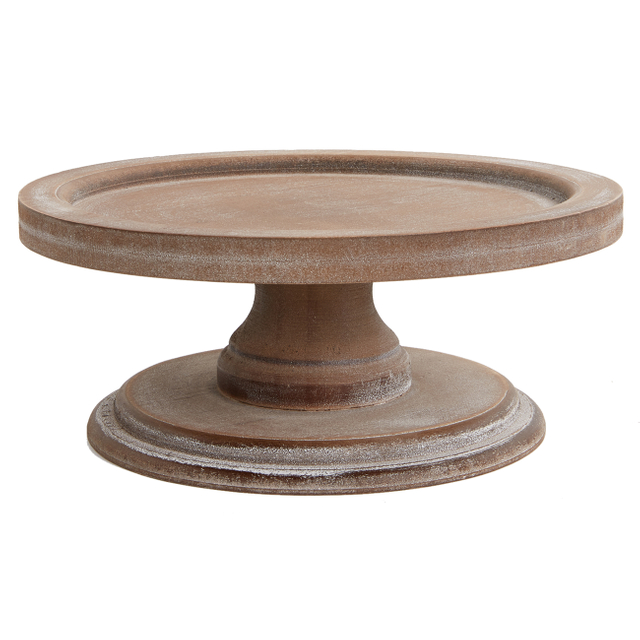 Round Wood Cake Stand, Farmhouse Risers for Display Decorative