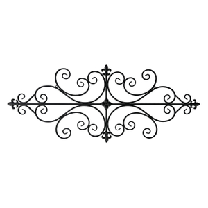 Black Metal Wall Decor 45" x 18"