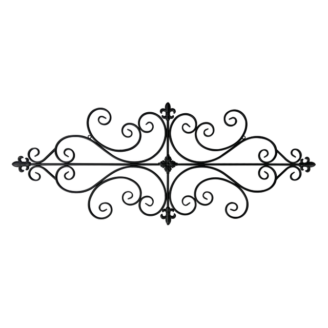 Black Metal Wall Decor 45" x 18"