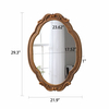 Vintage Oval Mirror for Wall Decor 22 x 30 Inch, Burning Finish