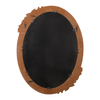 Rustic Oval Mirror 30 x 23 inch, Handmade Distressed White