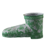 Rustic Boot Planter, Metal Decorative Flower Pots, Distressed Green