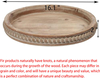 16 Inches Round Wood Tray, Handcrafted Beaded Coffee Table Tray
