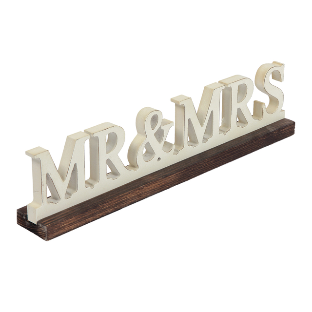 Vintage Mr and Mrs Sign for Wedding Table Decor 16 inches