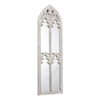 Farmhouse Wood Frame Arched Window Mirror 12 x 38 inches
