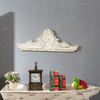 33" Handmade Distressed White Finish Wooden Scroll Over The Door Decor