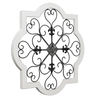 Vintage Wrought Iron Wall Decor 24", Black and White