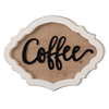 Farmhouse Coffee Bar Sign 16 Inches, Distressed White, Wood Frame