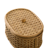 Rattan Decorative Box with Lid, Small Oval Box for Storage