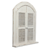 Farmhouse Arched Window Mirror with Shutters 35 x 28 inches