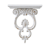 French White Floating Shelf Wood, Rustic Shelves for Wall 11" Tall | Scroll Shape Shabby Chic Design, Displaying Candle, Mini Planter Pot, Small Item, Living Room, Bedroom, Dining Room, Hallway
