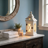 Solid Wood White Lanterns Decorative 16"