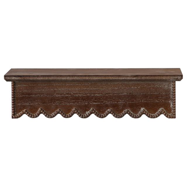 Wood Scalloped Decorative Floating Shelves
