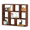Rustic Brown 9-Cube Shelves for Wall Floating Shelves