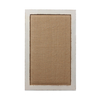 18x29 White Linen Bulletin Board, Farmhouse Wood Frame Decor