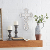 Decorative Crosses Wall Decor, 13 Inches Tall Rustic White Crucifix