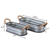 Small Oval Galvanized Planters Galvanized Bucket Set of 2