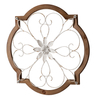 Vintage Wrought Iron Wall Decor 22", Distressed White