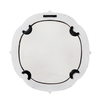 Rustic Wooden Small Round Mirror 9.1 inch, Distressed White