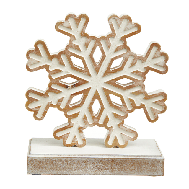 Farmhouse Snowflake Decorations for Tabletop 8 Inch