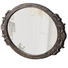 Antique Baroque Oval Mirror for Wall 30 X 18 Inch, Black