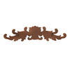 29 x 7 Inch Natural Wood Above Door Wall Decor with Scroll Leaf Design