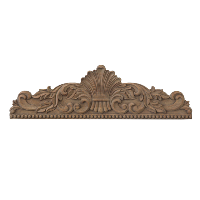 Large Wooden Wall Pediment, 33x10 Farmhouse Scroll Wall Art