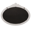 Vintage Oval Mirror, Distressed White 24 X 30 Inch