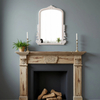 Vintage Arch Mirror 30 X 23 Inch, Distressed White