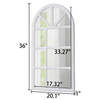 Rustic Wooden Arched Window Mirrors for Wall Decor 24 x 40 inches