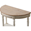Distressed White Half Moon Console Table, 30" Wood Entryway Table
