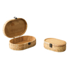 Set of 2 Rattan Box, Oval Decorative Storage Boxes with Lids