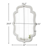 Vintage Oval Wall Mirror 22 X 30 Inch, Distressed White