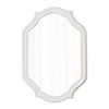 Rustic Scalloped Oval Mirror 28 X 20 Inch, Distressed White