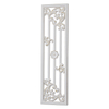 Vintage Wood Wall Panels, Distressed White and Gold, 41 Inch