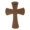 Rustic Wooden Cross for Wall, Handmade Distressed White Crucifix 11" Tall