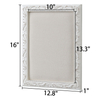 Small Linen Bulletin Board - White Wood Framed Memo Board