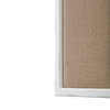  39"x12" Arch White Linen Bulletin Board