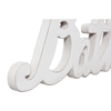 Rustic Bath Signs for Bathroom 14 inches, Distressed White