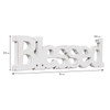 Farmhouse Wood Blessed Sign for Table 15", Distressed White