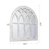 Vintage White Arched Window Mirrors for Wall Decor 29.5"