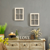 French Window Frame Wall Decor 11" x 16" - Set of 2